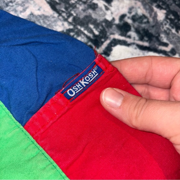 Vintage OshKosh B'gosh Kids Color Block Shorts - Blue, Green, Red Size 3T - Picture 4 of 8